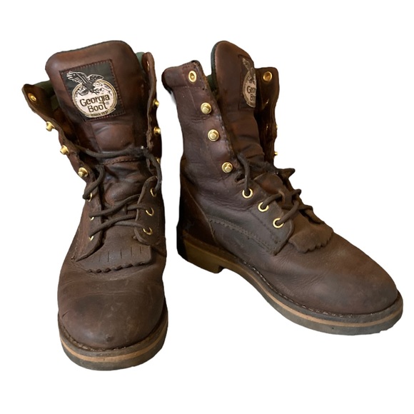 Women’s Georgia Leather Work Boots - Picture 1 of 7